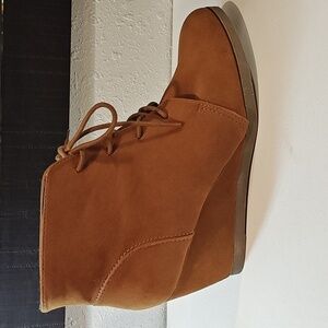 Madden Girl Wedge Ankle Boots - Camel Brown